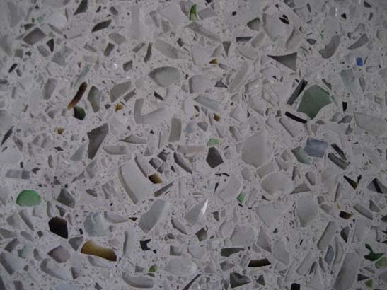 White flecked granite sample